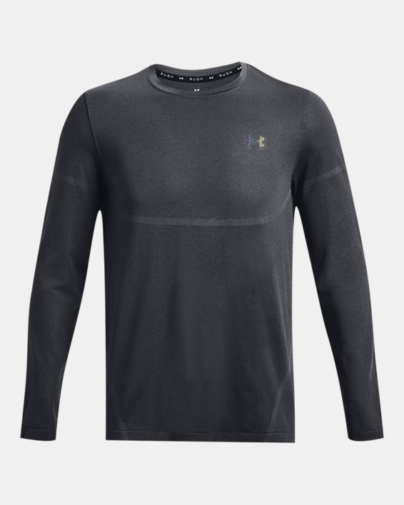 Men's UA RUSH™ Seamless Legacy Long Sleeve in Gray image number 4